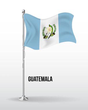 Guatemala 'nın yüksek detaylı vektör bayrağı
