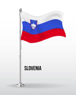 Slovenya 'nın yüksek ayrıntılı vektör bayrağı