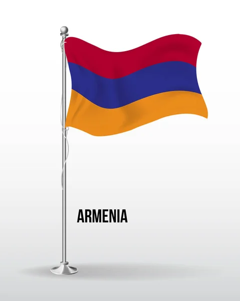Alta bandera vectorial detallada de armenia — Archivo Imágenes Vectoriales