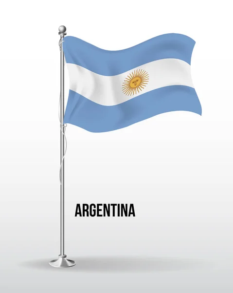 Wysoka szczegółowa bandera wektorowa Argentyny — Wektor stockowy