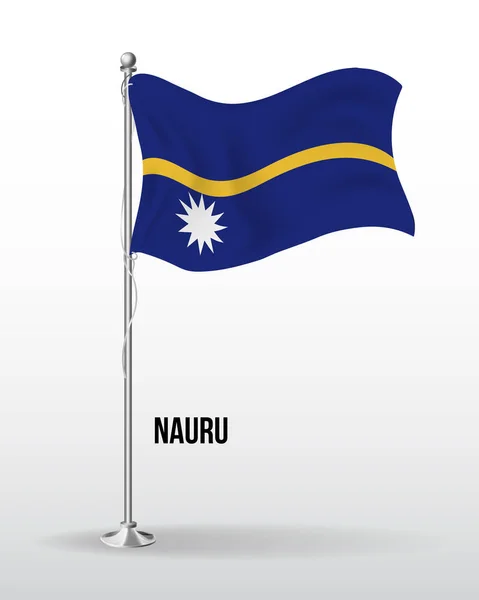 Высокий детальный векторный флаг Науру — стоковый вектор