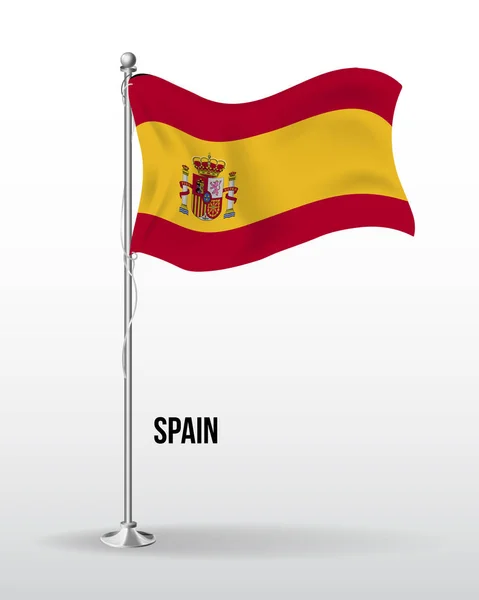 Высокий детальный векторный флаг Испании — стоковый вектор