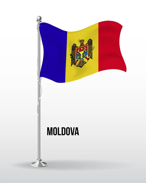 Alta bandera vectorial detallada de MOLDOVA — Archivo Imágenes Vectoriales