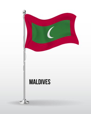 Maldivlerin yüksek detaylı vektör bayrağı