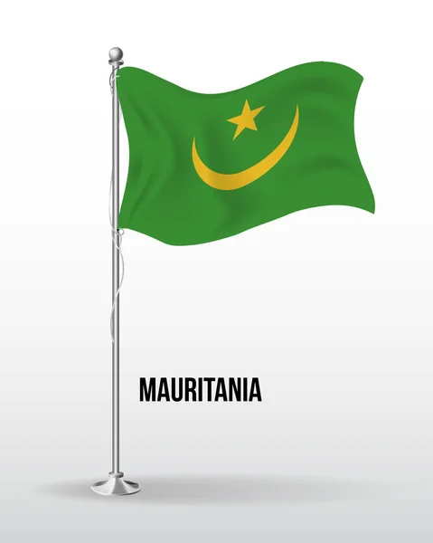 Alta bandera vectorial detallada de mauritius — Archivo Imágenes Vectoriales