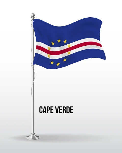 Высокий детальный векторный флаг Кабо-Верде — стоковый вектор