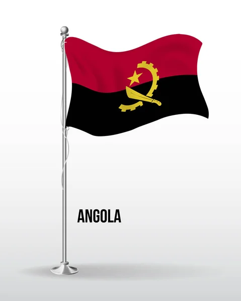 Angola 'nın yüksek detaylı vektör bayrağı — Stok Vektör