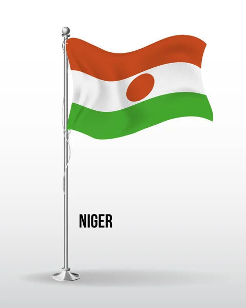 Alta bandera vectorial detallada de NIGER — Archivo Imágenes Vectoriales