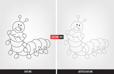renk ve iz, anaokulu ve anaokulu vektörü için izleme çalışma tablosu