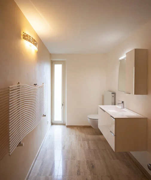 Modern minimalist marble bathroom, elegant. Nobody inside