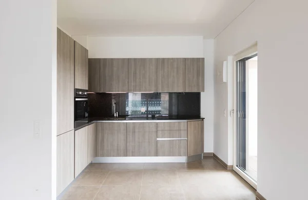 Interiores Apartamento Moderno Con Paredes Blancas Nadie Escena —  Fotos de Stock