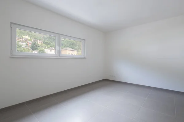 Empty Room White Walls Window View Nobody — Stock Photo, Image