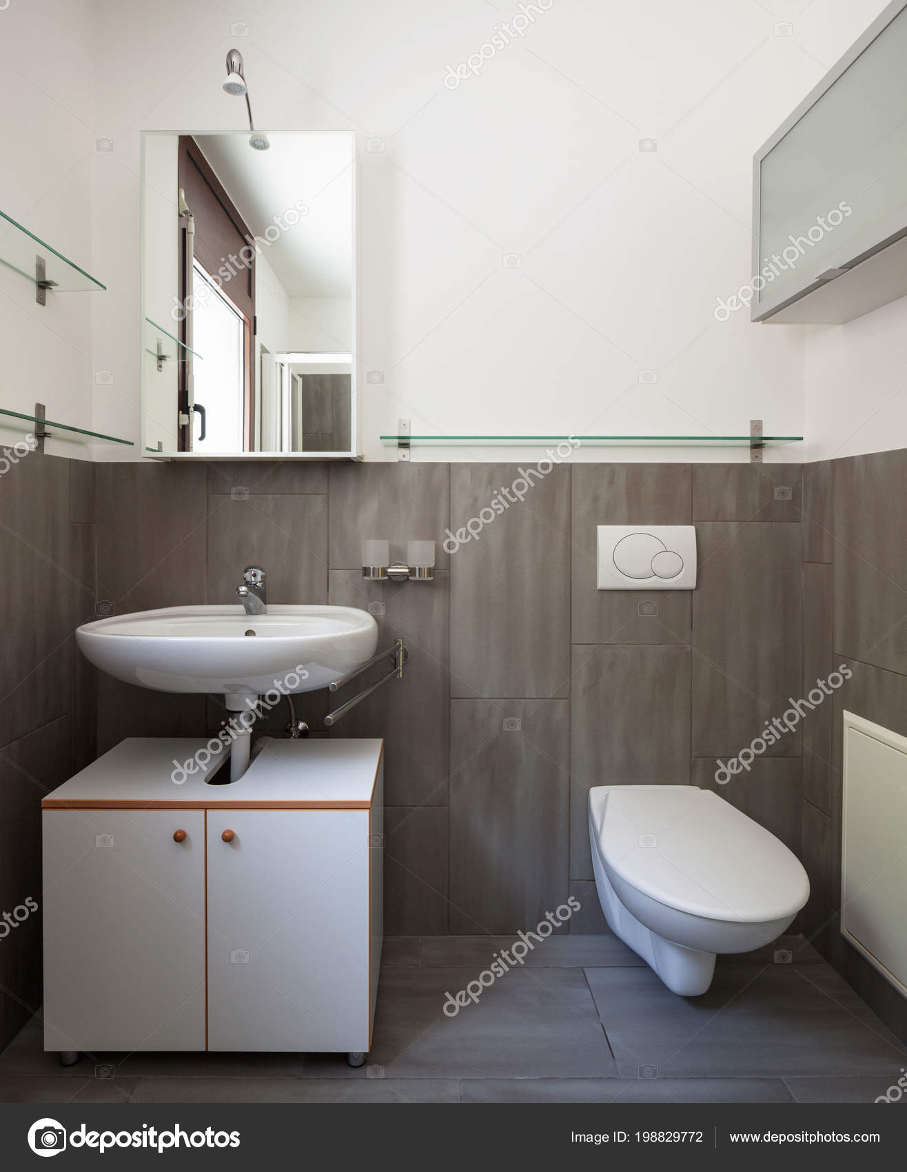 Grey White Bathroom Image \u0026 Photo (Free Trial) | Bigstock, image size:1316x1700
