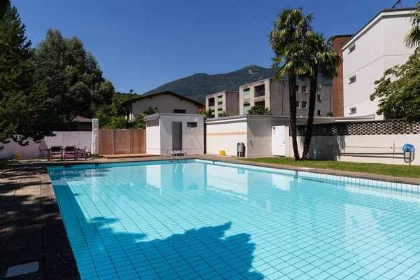 Outdoor Pool Apartment Private Nobody — Stock Photo, Image