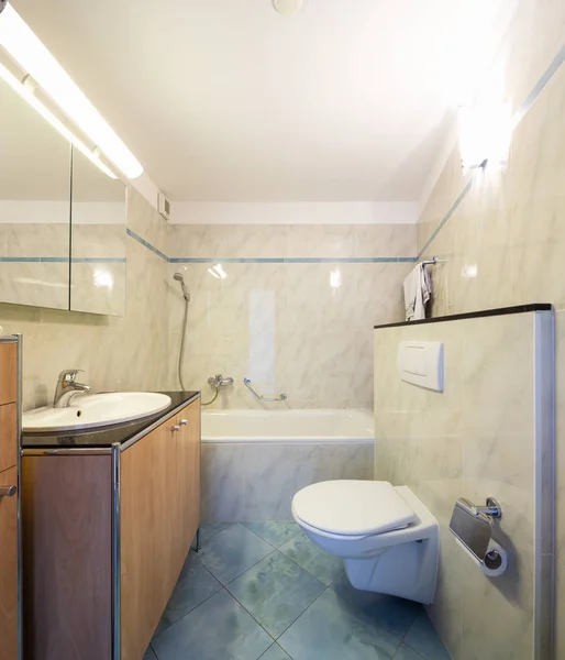 Cuarto Baño Con Azulejos Tradicional Hay Nadie Adentro — Foto de Stock