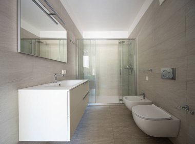 Modern daire, kimse içeri banyo iç