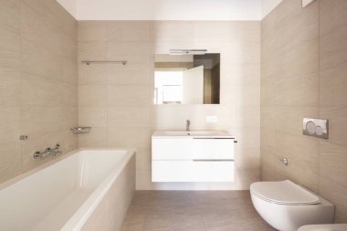 Modern daire, kimse içeri banyo iç