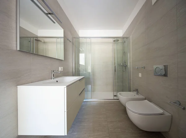 Interior Apartamento Moderno Nadie Dentro Baño — Foto de Stock