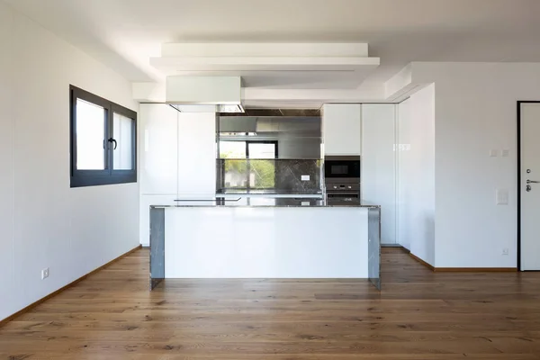 Interieur Van Moderne Luxe Appartement Lege Zolder Keuken Open Ruimte — Stockfoto