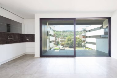İç modern daire, içeride kimse yok