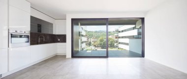 İç modern daire, içeride kimse yok
