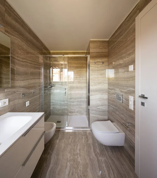 Interieur Van Moderne Luxe Huis Niemand Binnen Badkamer — Stockfoto