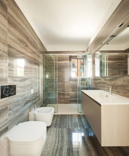 Interieur Van Modern Appartement Niemand Binnen Badkamer — Stockfoto