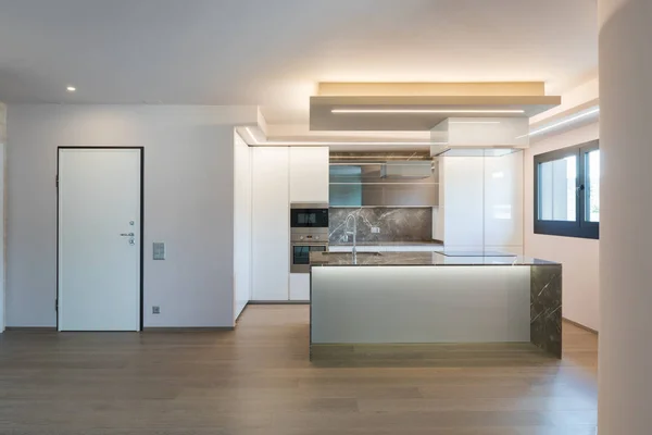 Interno Moderno Appartamento Lusso Soffitta Vuota — Foto Stock