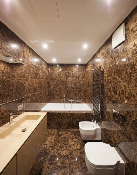 Intérieur Appartement Moderne Personne Intérieur Salle Bain — Photo