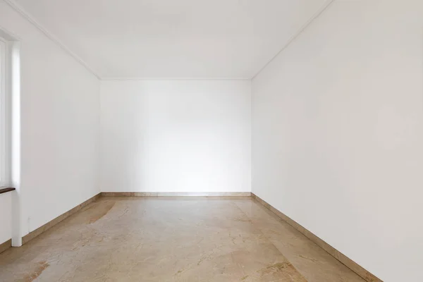 Empty White Room Marble Floors Nobody — Stock Photo, Image