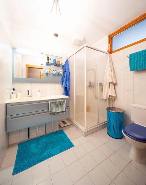 Large Bathroom Tiles Window Nobody — Stock Photo, Image