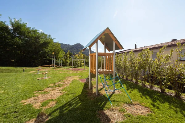 Playground Children Deprived Condominium Nobody — Stock Photo, Image