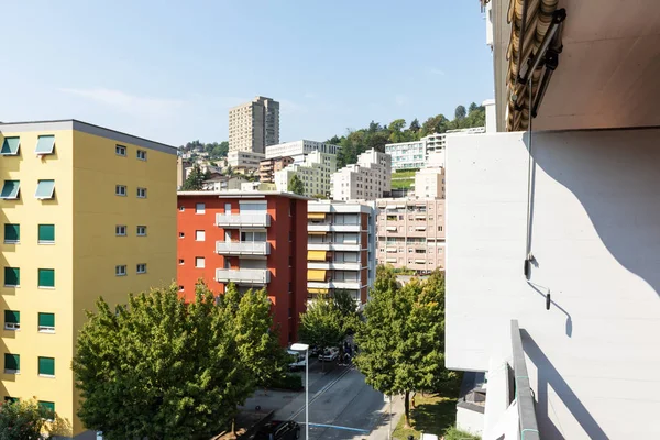 Terrazza Vista Durante Una Giornata Estiva Cielo Blu — Foto Stock