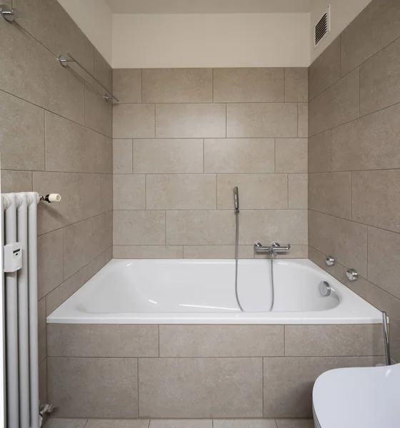 Moderno Bagno Marmo Vuoto Elegante Copia Spazio Nessuno All Interno — Foto Stock