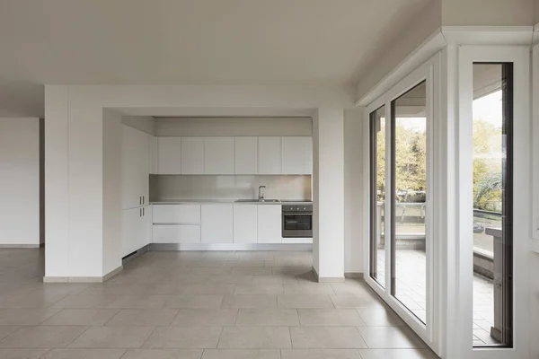 Moderne Küche Leerer Wohnung Niemand Drinnen — Stockfoto