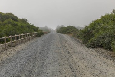 Kir düz yol, sonunda sis.