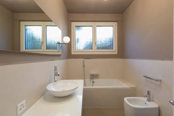 Elegante Baño Moderno Hay Nadie Adentro — Foto de Stock