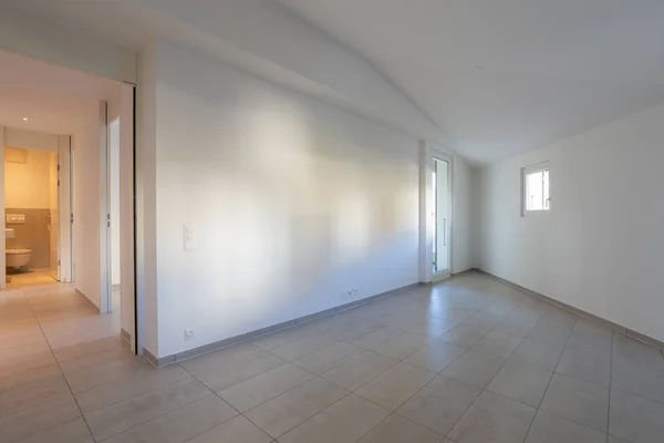 Habitación Vacía Con Ventana Pared Blanca Nadie Dentro — Foto de Stock