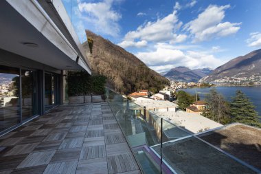 Harika manzara daire terastan görülen