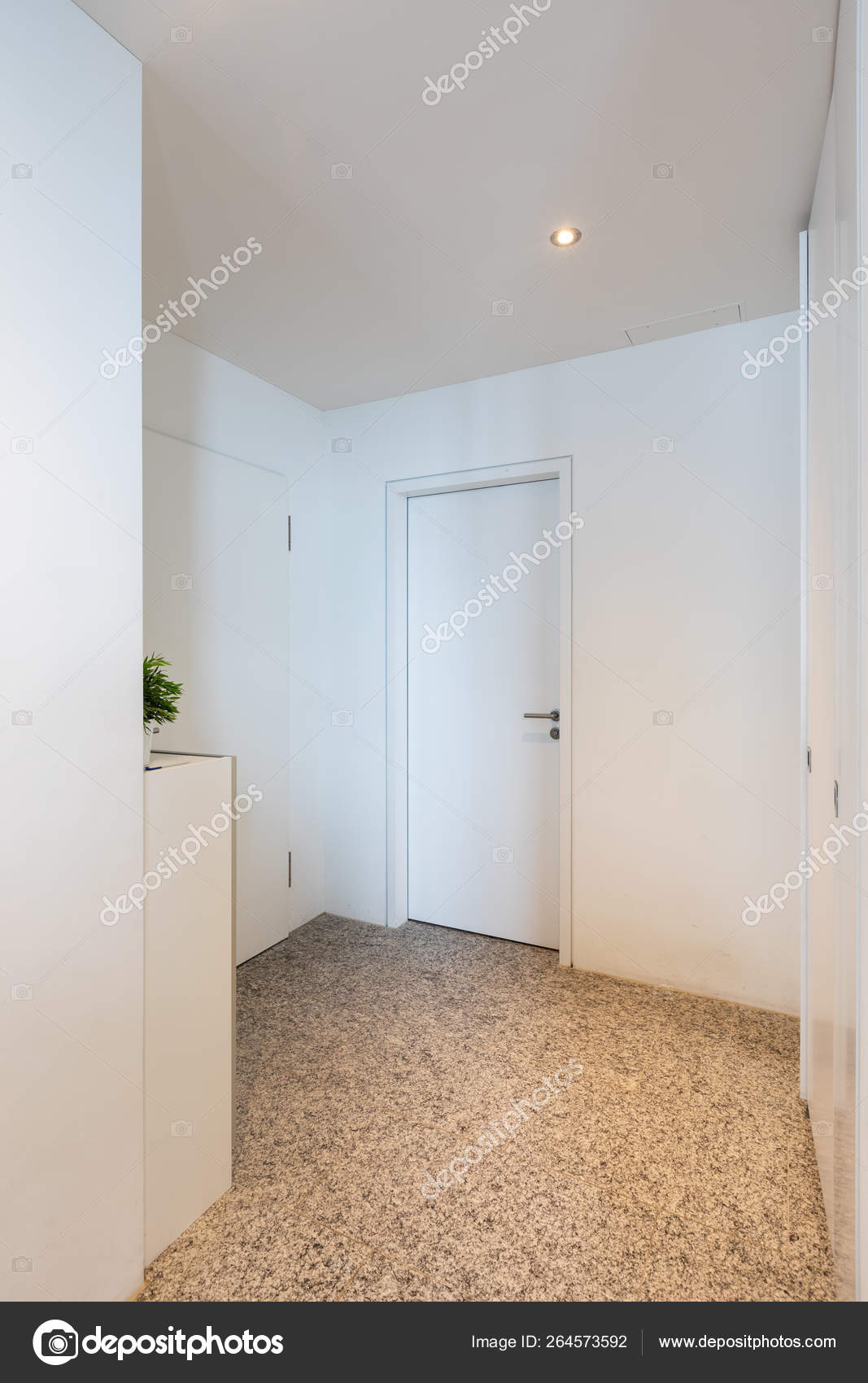 Modern House Entrance Inside Modern House Entrance With Granite Floor And Closed Doors Stock Photo C Zveiger 264573592