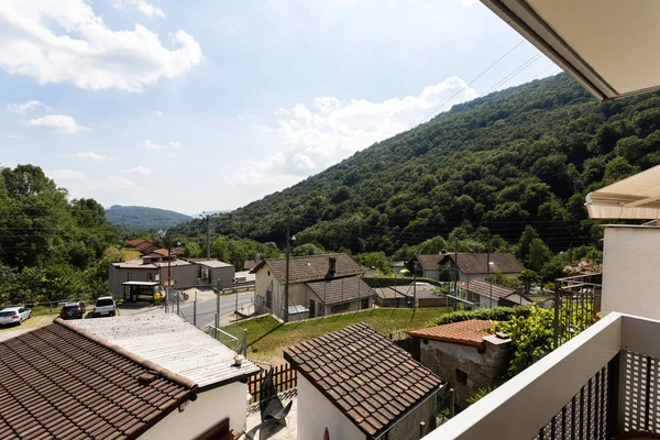 View from the balcony on a valley in Ticino — Stock Photo, Image