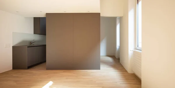Offene Wohnung mit großem Wohnzimmer und Küche — Stockfoto