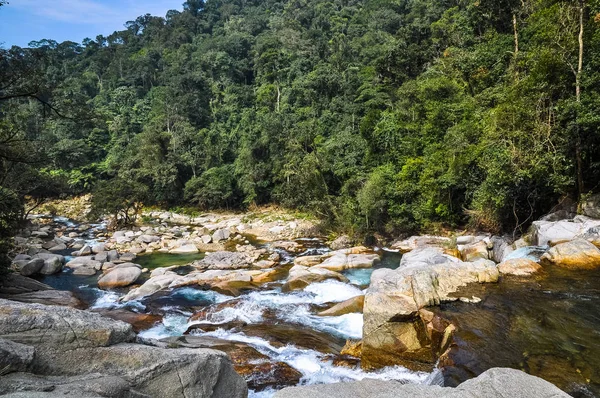 Beautiful Waterfall Fast River Impenetrable Jungle — Stock Photo, Image