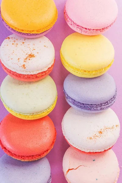 Traditionele Franse Kleurrijke Macarons — Stockfoto