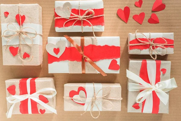 Many Gifts Wrapped Paper — Stock Photo, Image