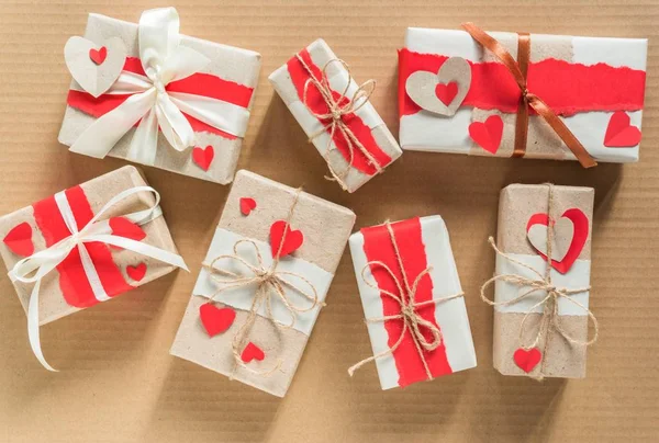 Many Gifts Wrapped Paper — Stock Photo, Image