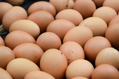 kızarmış yumurta, haşlanmış yumurta üzerinde satılan market, Tayland Gıda.