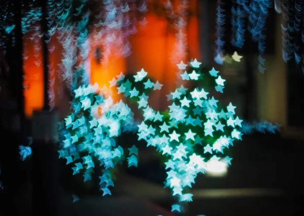 renkli bokeh arka plan, güzel parlak Noel ışıkları