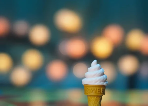 Ice Cream Bokeh Background Blank Space Text — Stock Photo, Image