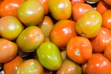 Kırmızı domates arka plan, sebze içinde belgili tanımlık çarşı.